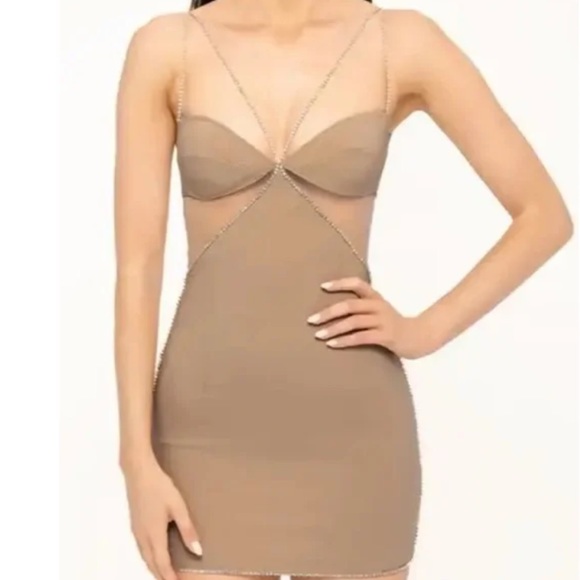NWT HEIRESS Beverly Hills diamante strap cutout mini dress - Picture 3 of 7